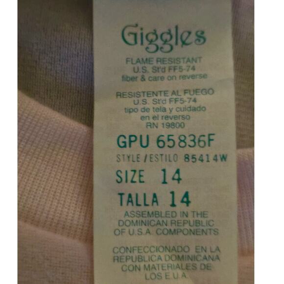 Vintage Disney Aladdin Jasmine Nightgown Girls SZ 14 Deadstock NOS 1994 - Picture 6 of 11